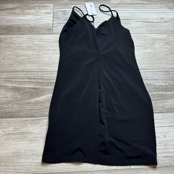 LANSTON ROUCHED CAMI DRESS BLACK SIZE SMALL - Picture 8 of 9